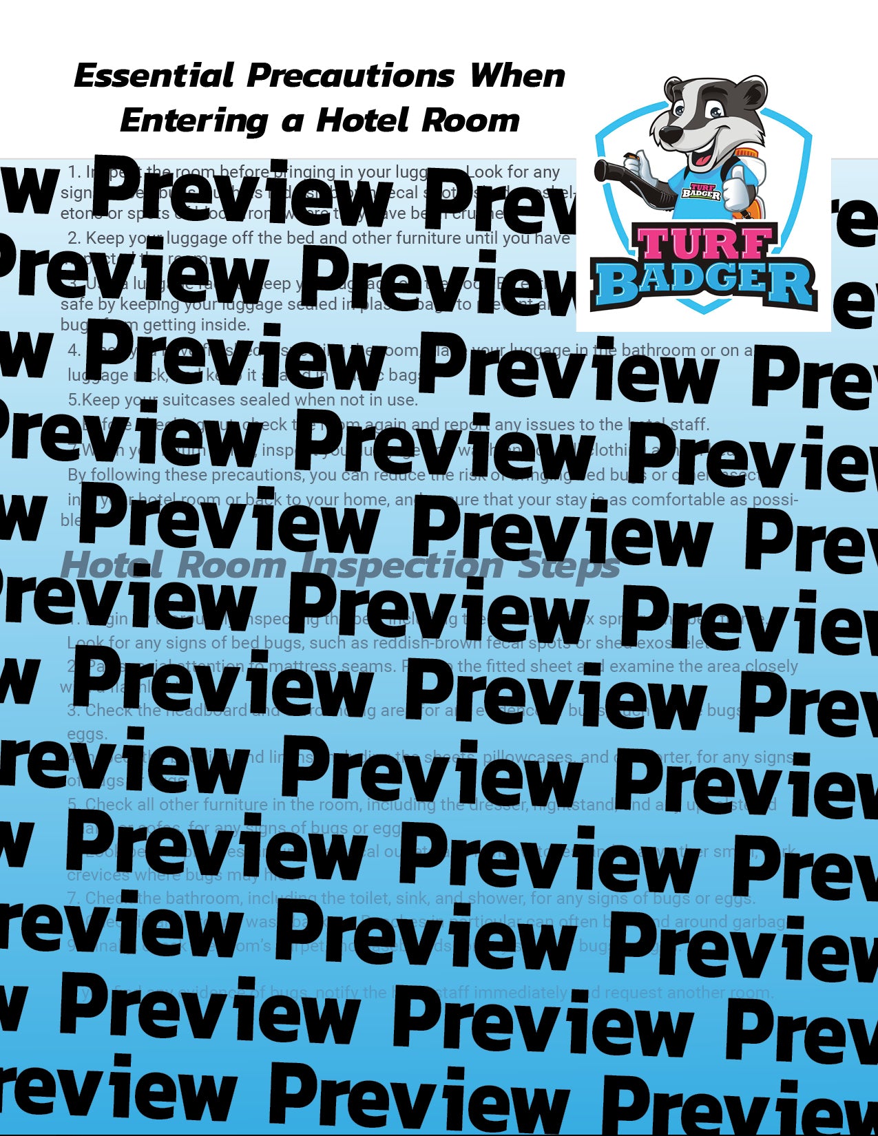 Essential Guide for Hotel Room Inspections